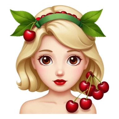 Cerezas con moño  sticker