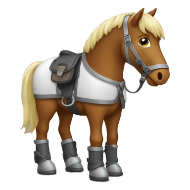 Horse with protection boots sticker