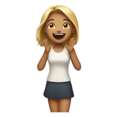 Girl is happy and exited  sticker