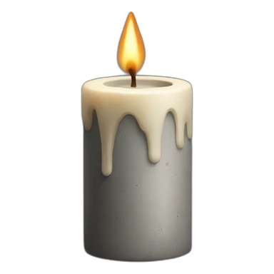 candle in a concrete vesssel sticker