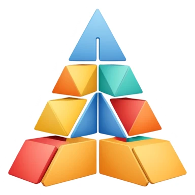 2-d triangle with boxes inside like a bureaucratic system sticker