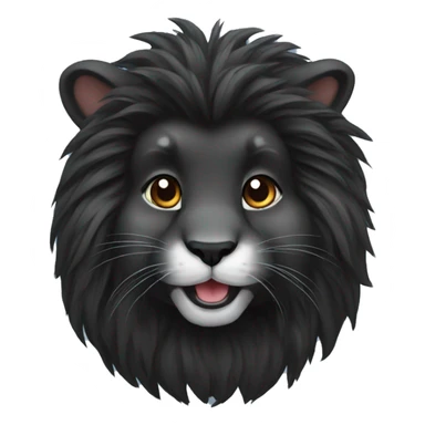 Black lionhead rabbit sticker