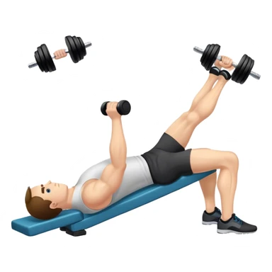 guy lying dumbbell flyes sticker