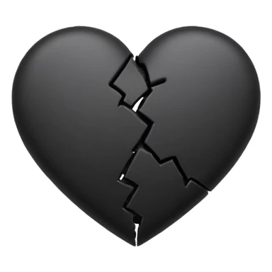 An smal black broken heart Emoji sticker