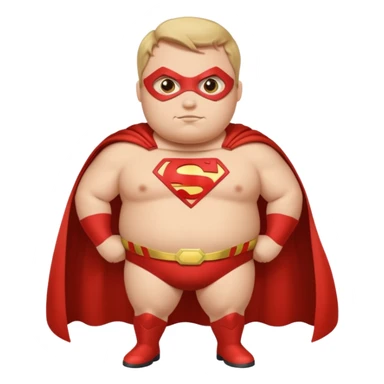 super fat superhero sticker
