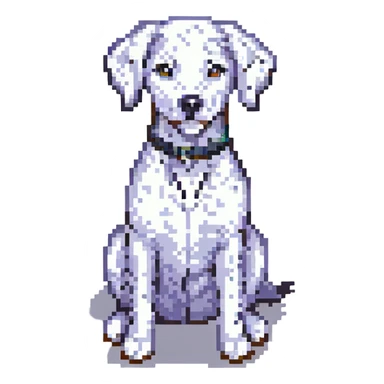 a Dalmatian dog pixel art sticker