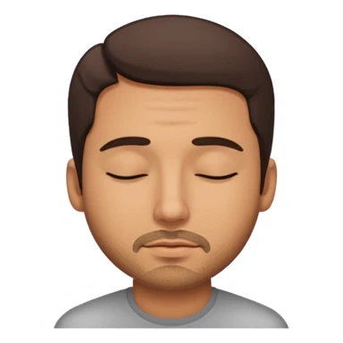 sleeping man with out pillow sticker