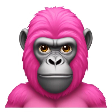 pink gorilla  sticker