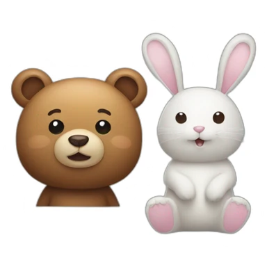 Bear and a bunny sticker