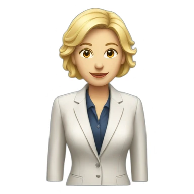 White woman in suite sticker