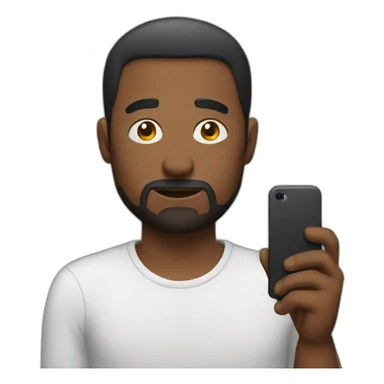 man holding phone sadly sticker