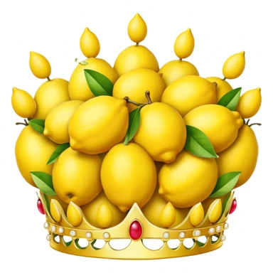 crown with lemon sticker