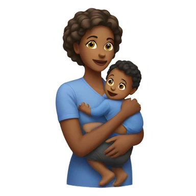 Mother with toddler  sticker