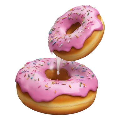 Donuts are pouring out of the cloud sticker