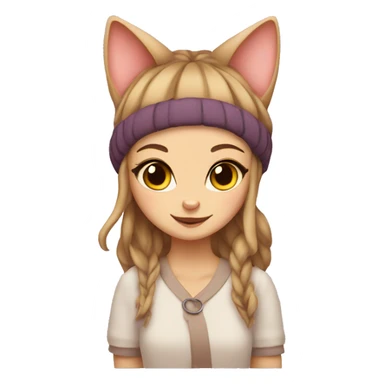 cute little cat girls sticker