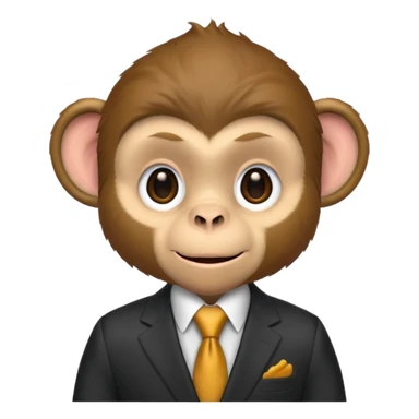 1 monkey in suit sticker