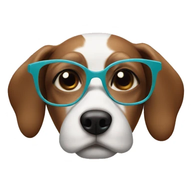 Dog with prada eyeglasses  sticker