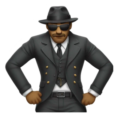 Gangster cagouler qui fume sticker