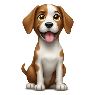 Dog with poop  sticker