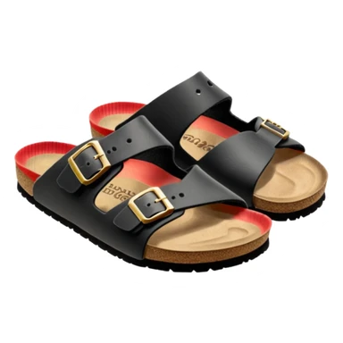 black boston birkenstock emoji sticker