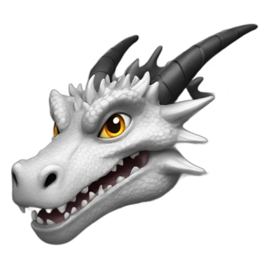 black and white dragon sticker