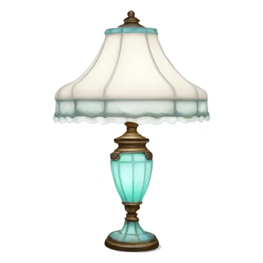 White Tiffany lamp sticker