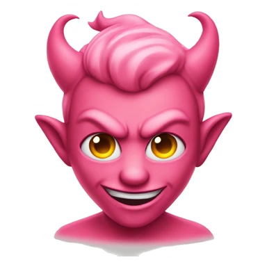  Smirking pink devil  sticker