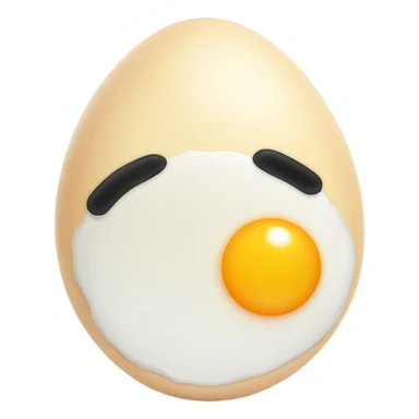 cute Sunny-side-up egg with eyes sticker
