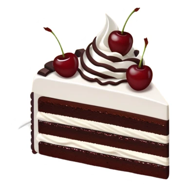 black forest gateau slice sticker