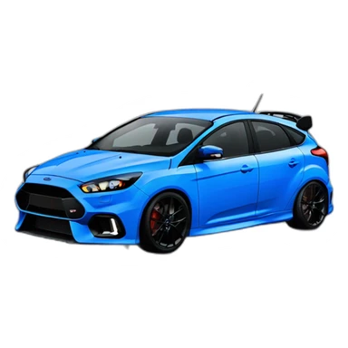 Ford Focus RS in blue paint  sticker