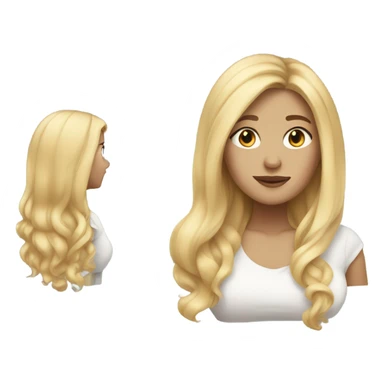 Blonde long haired woman pregnant sticker