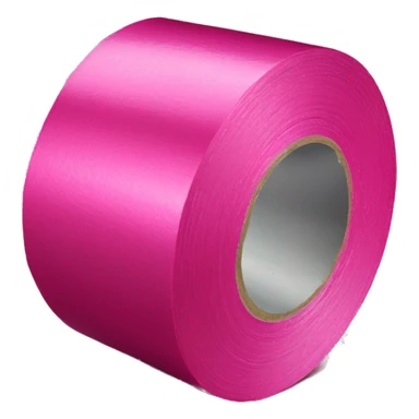 Realistic roll of metallic hot Pink duct tape sticker