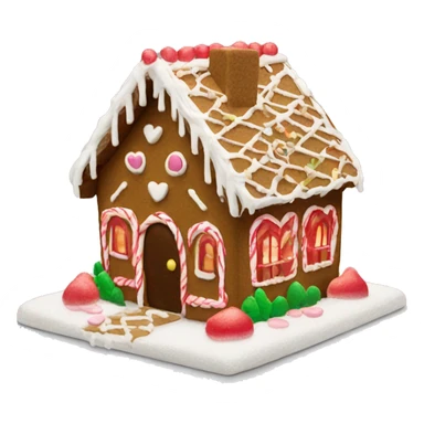 heart gingerbread house sticker
