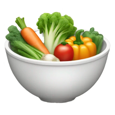 Bowl with vegetables  sticker