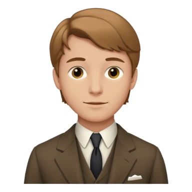 Old british vibe suit youngh man sticker