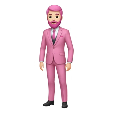 pink bearded man full body sticker