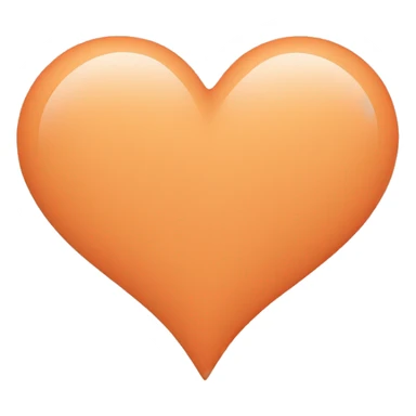 Pastel Orange colored heart sticker