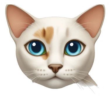 two cats, one siamese catwith blue eyes and one ginger cat with green eyes sticker