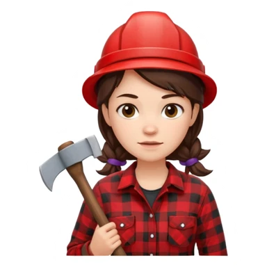 lumberjack woman sticker