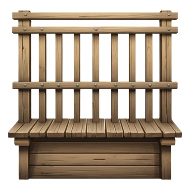 balcony made out of wood sticker