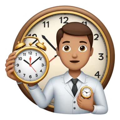 Someone holding a clock sticker