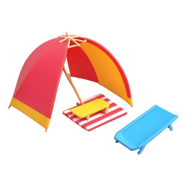 Seating at beach sticker