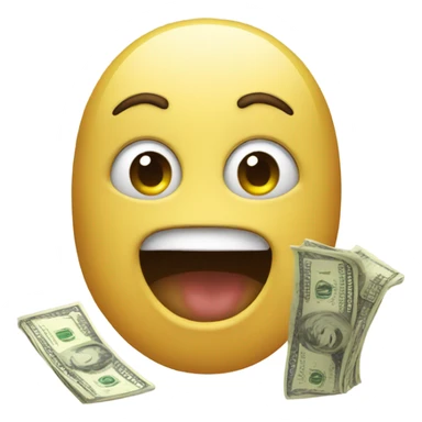 Emoji asking for money sticker