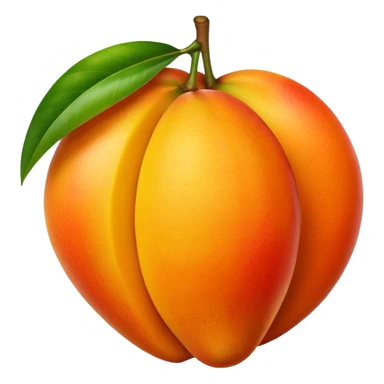 mango cut into a neat square sticker