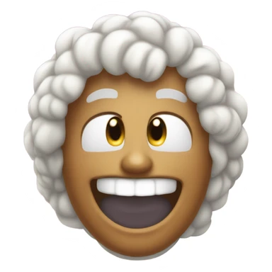 Crea un emoji q tenga una cara feliz un cerebro y rayos sticker