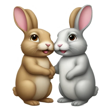 rabbit couple in love sticker