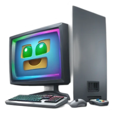 Gaming computer with RGB sticker