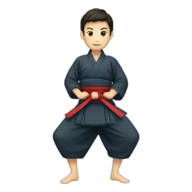 Aikido met hakama sticker