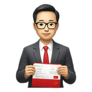 Tech CEO wearing glasses holding red Singaporean passport wearing shirt, shirt says ONLOOP on it sticker
