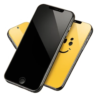 yellow business card iphone sticker
